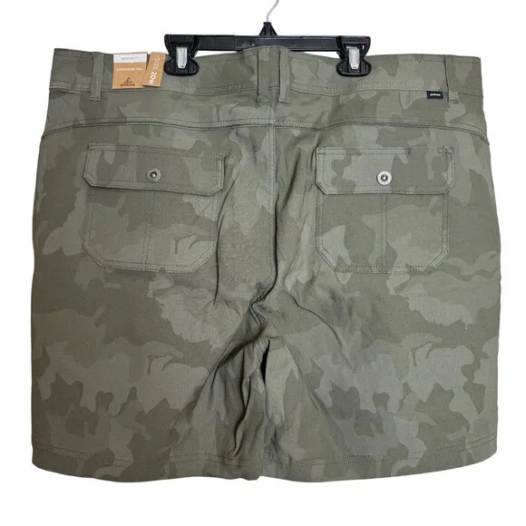 Prana Halle Shorts Plus II 20W/07 Sage Camouflage Green 7" Inseam Mid Rise - Picture 3 of 6